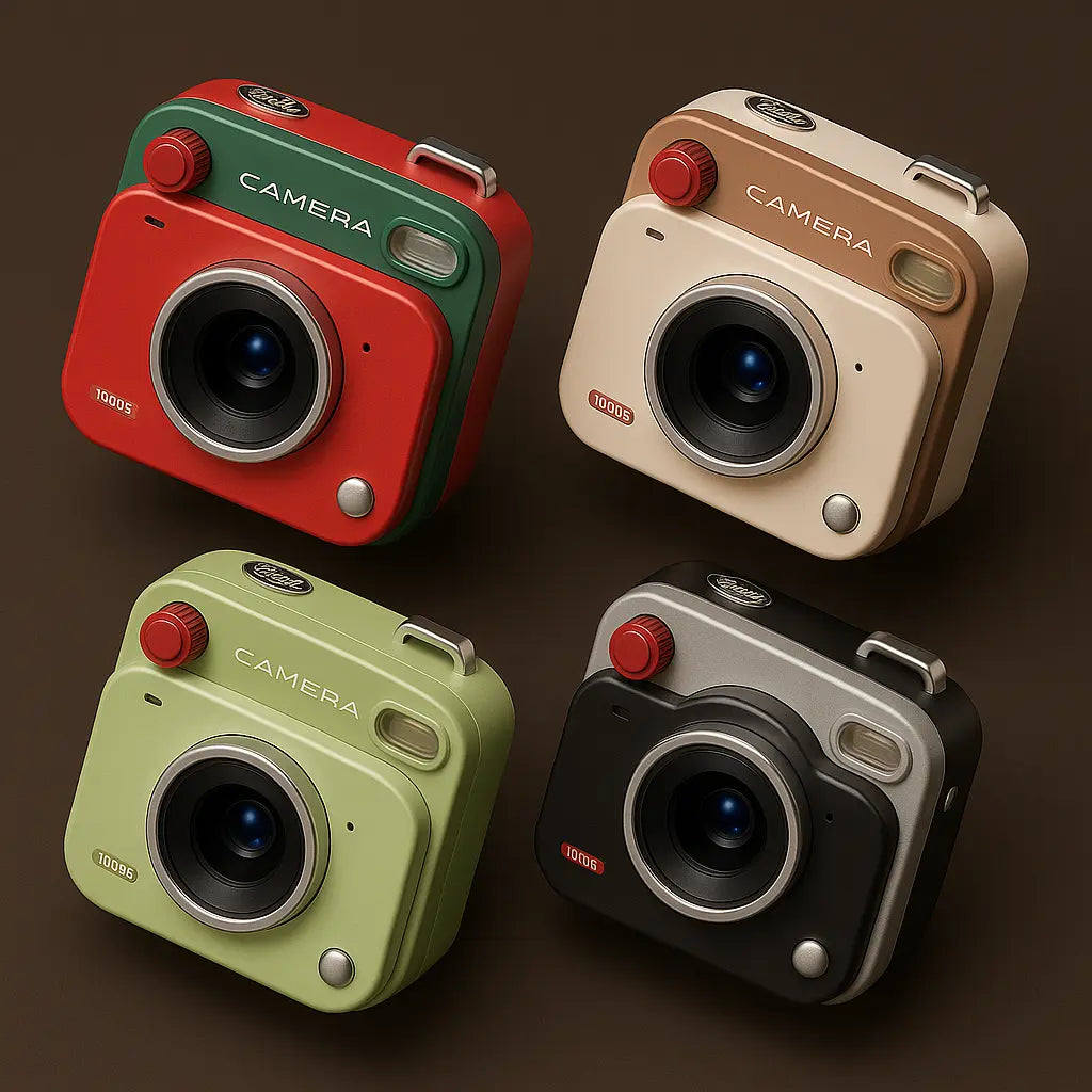 Estetik retro tasarımlı Retora kamera, dekoratif ve kullanışlı mini kamera.