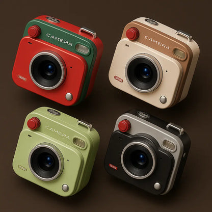 Estetik retro tasarımlı Retora kamera, dekoratif ve kullanışlı mini kamera.